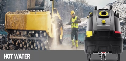 Hot water high-pressure cleaners