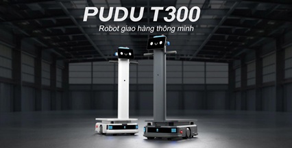 Robot vận chuyển công nghiệp tải 300kg- Pudu T300